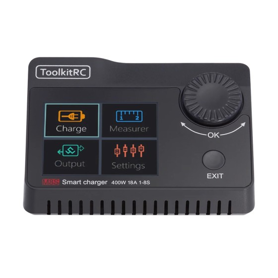 Wholesale ToolkitRC 400W 18A 2.4 TFT Inch Color LCD Screen Balance Charger Discharger for 1S - 8S for Rc Racing Drone Battery